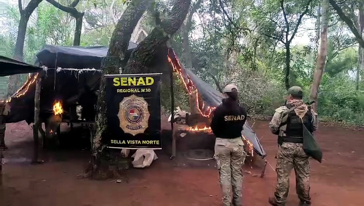 Senad destruye campamento