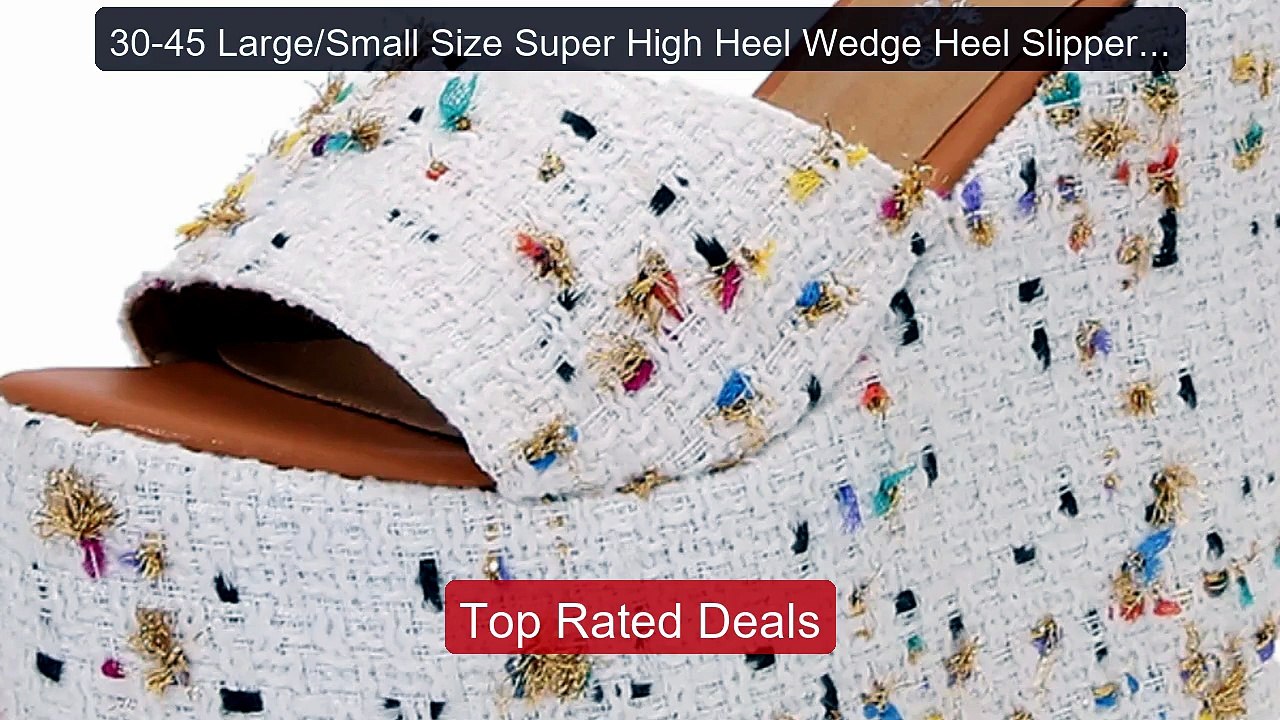 30-45 Large/Small Size Super High Heel Wedge Heel Slippers Dai... -- Hot Deal 2026 | Limited Offer!