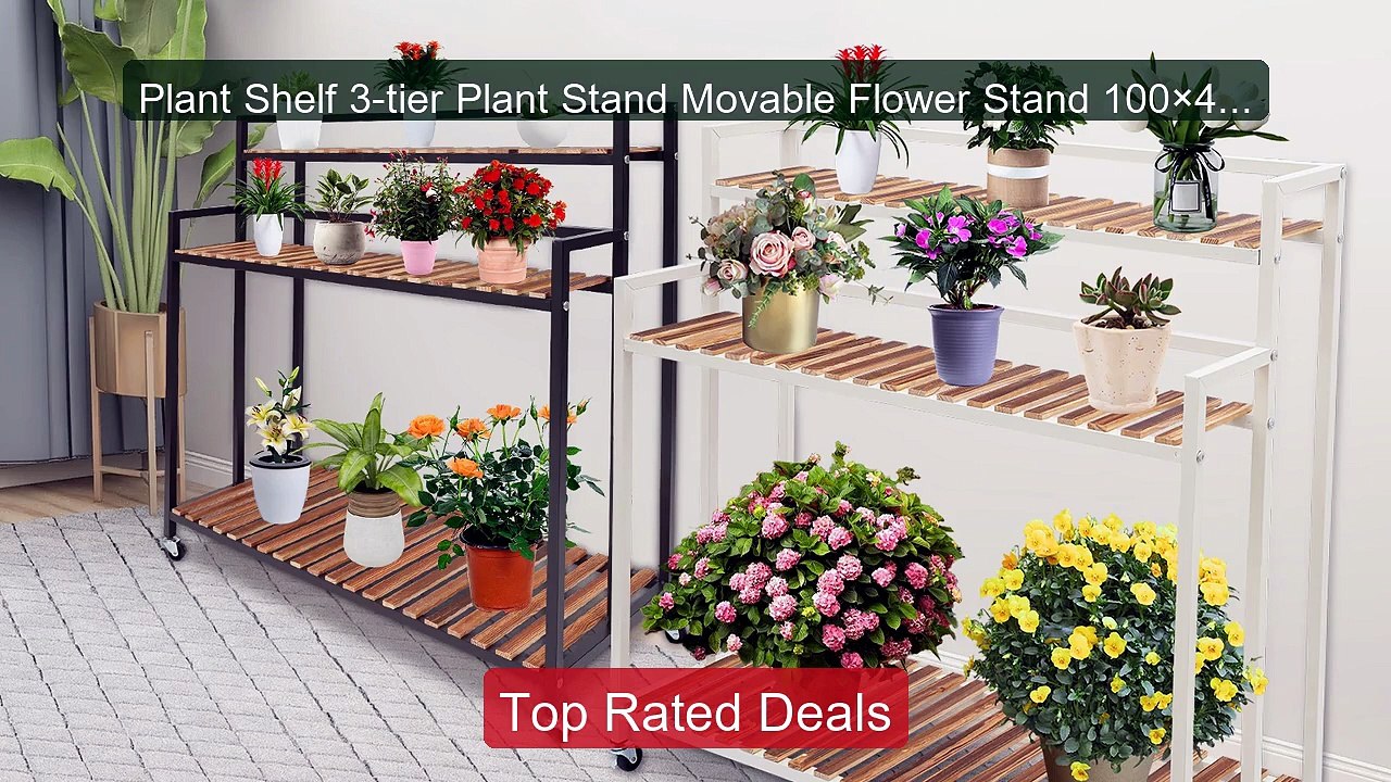Plant Shelf 3-tier Plant Stand Movable Flower Stand 100×40×102cm fo... -- Top Rated 2026 | Buy Now!