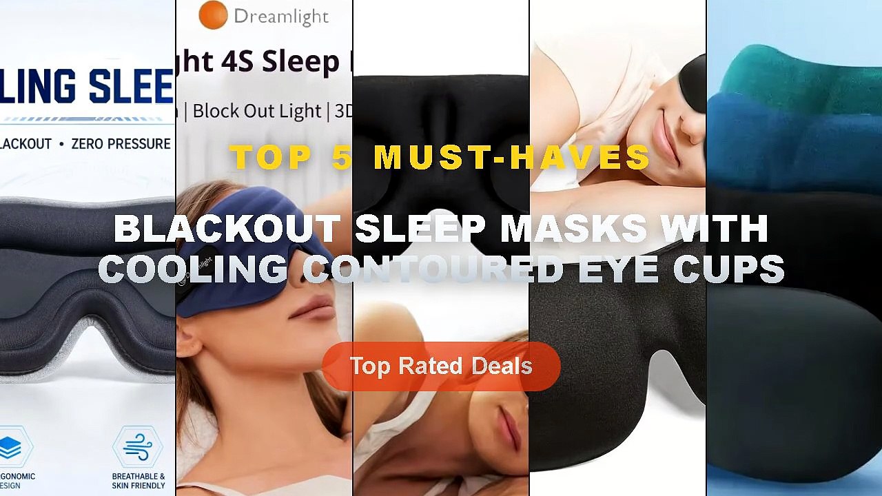 Blackout Sleep Masks With Cooling Contoured Eye Cups: Top 5 Best Sellers - Sleeping Mask Cover Slaapmasker Blockout Eye ...