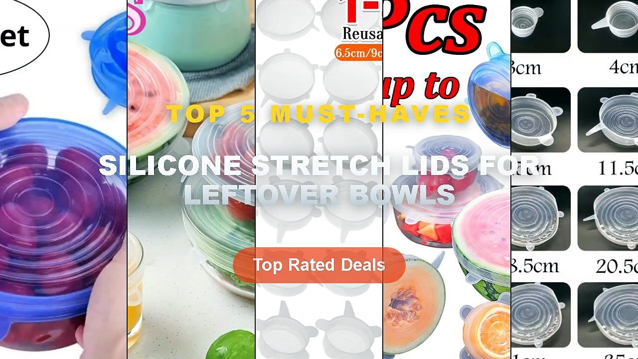 Don't Buy Silicone Stretch Lids For Leftover Bowls Before Watching This! - 16 Sizes Silicone Stretch Lids Universal Lid ...