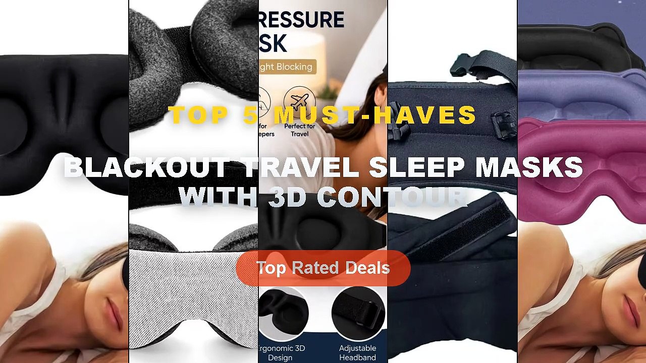 Cheap & Best Blackout Travel Sleep Masks With 3D Contour Unboxing & Review - 3D Contour Sleep Eye Mask Suitable for Side...