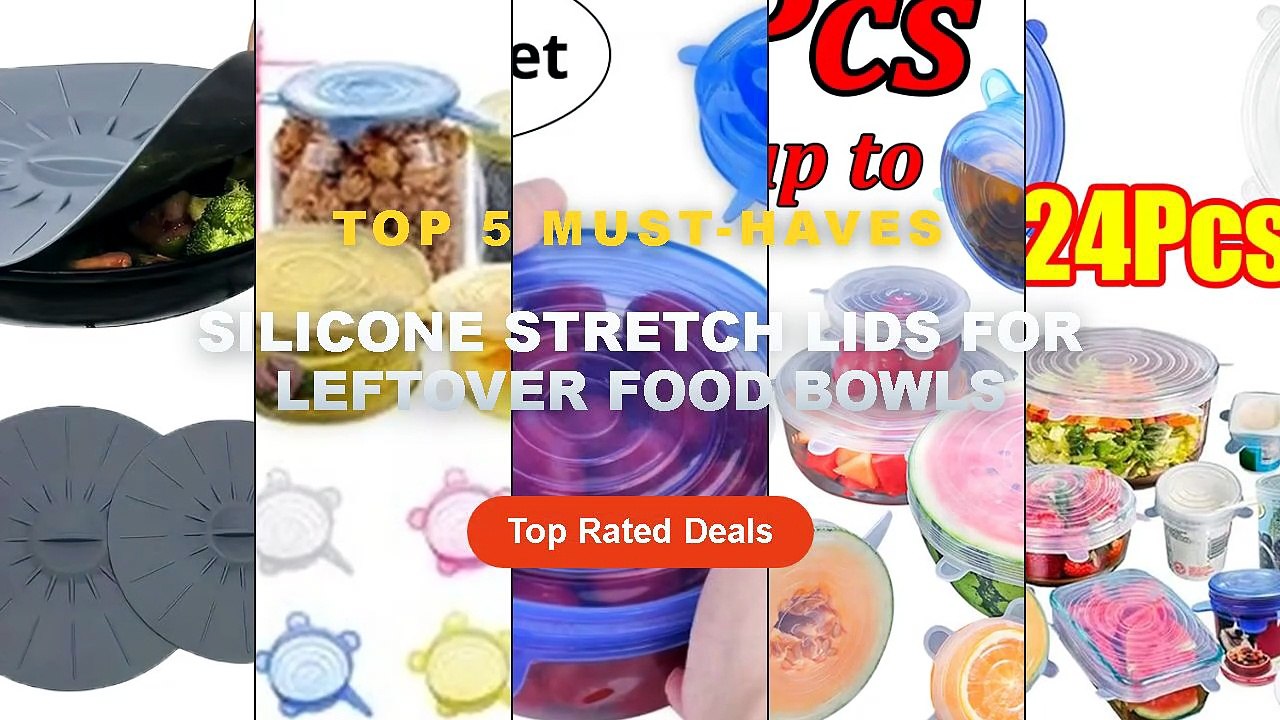 Why Everyone Is Buying Silicone Stretch Lids For Leftover Food Bowls - 6 24Pcs Silicone Lid Food Reusable Silicone Stret...