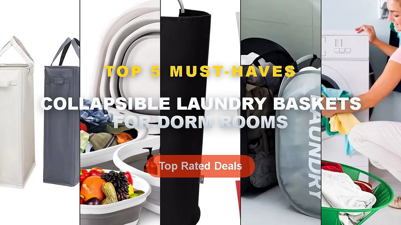 Ultimate Guide to the Best Collapsible Laundry Baskets For Dorm Rooms - Large Round Laundry Basket Collapsible Nylon Net...