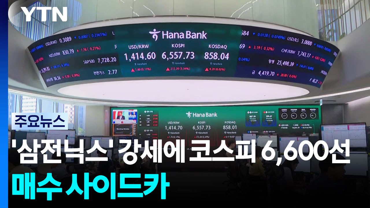 '삼전닉스' 강세에 코스피 6,600선...매수 사이드카 발동 / YTN
