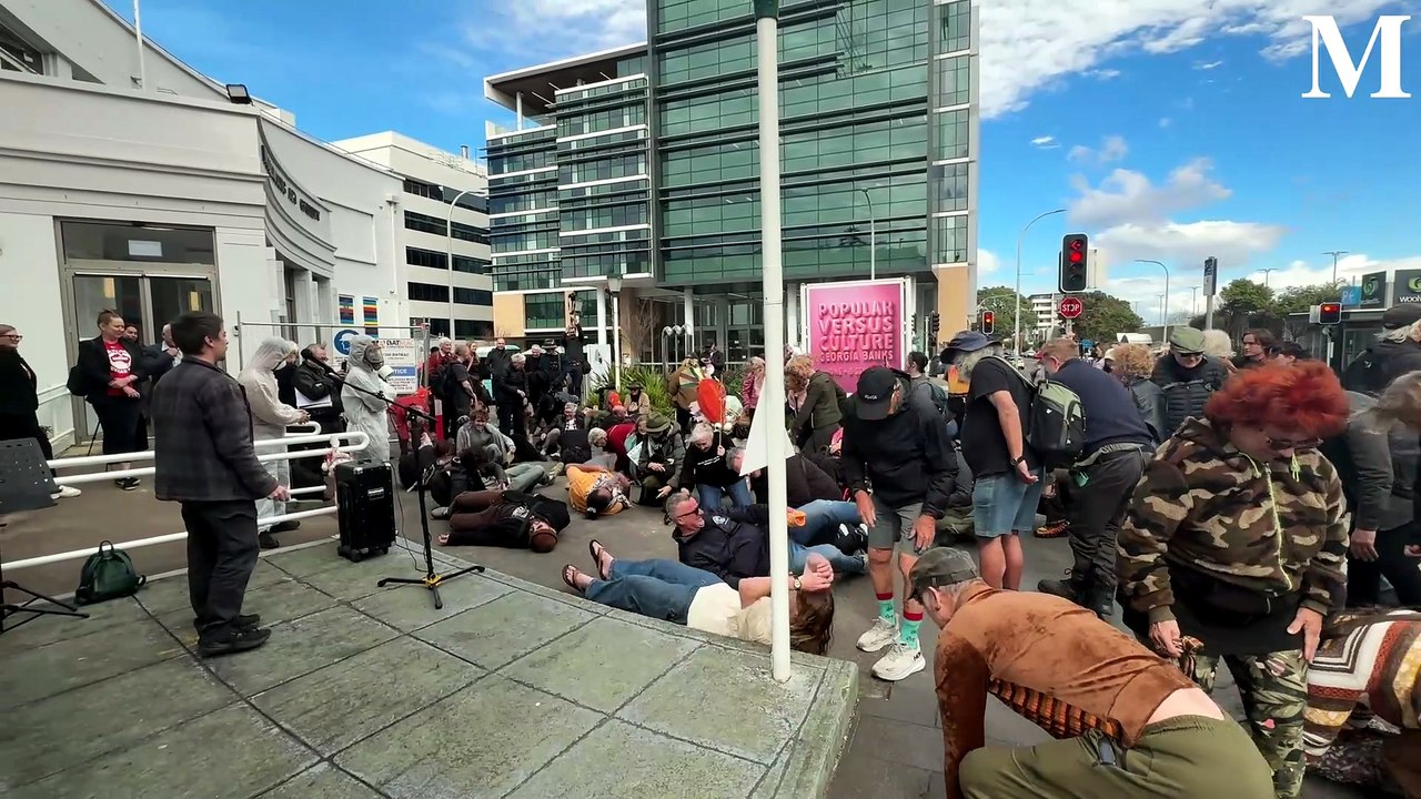 Protest Die-Off at AUKUS Public Inquiry in Woll...