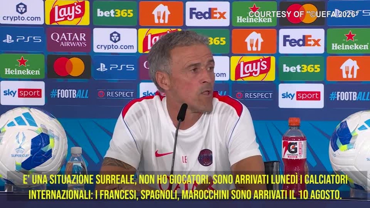 Luis Enrique polemico: "Supercoppa? Situazione surreale"