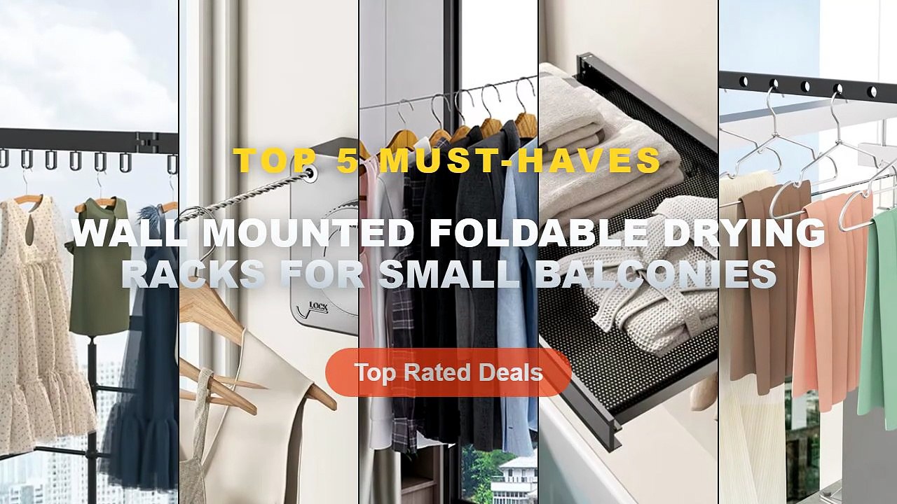 Don't Buy Wall Mounted Foldable Drying Racks For Small Balconies Before Watching This! - Black Clothes Rack Foldable Clo...