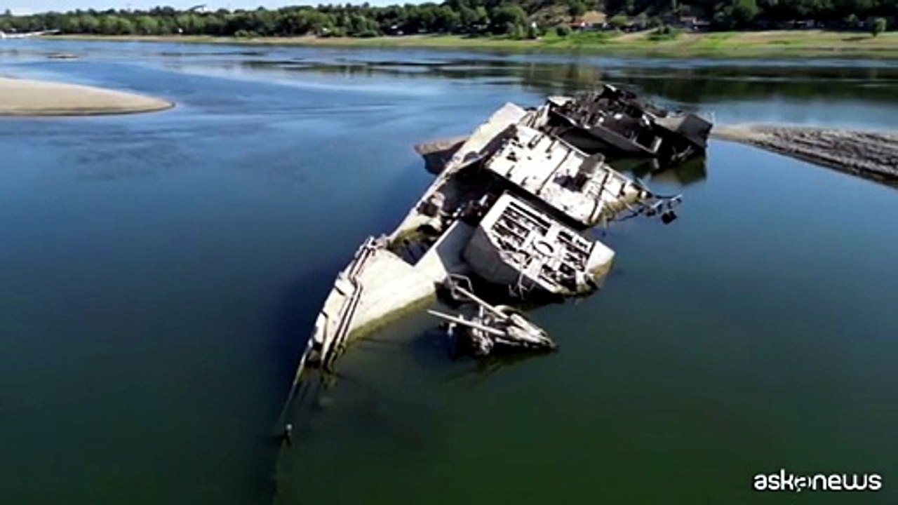 Il Danubio in siccità porta alla luce relitti di una flotta nazista