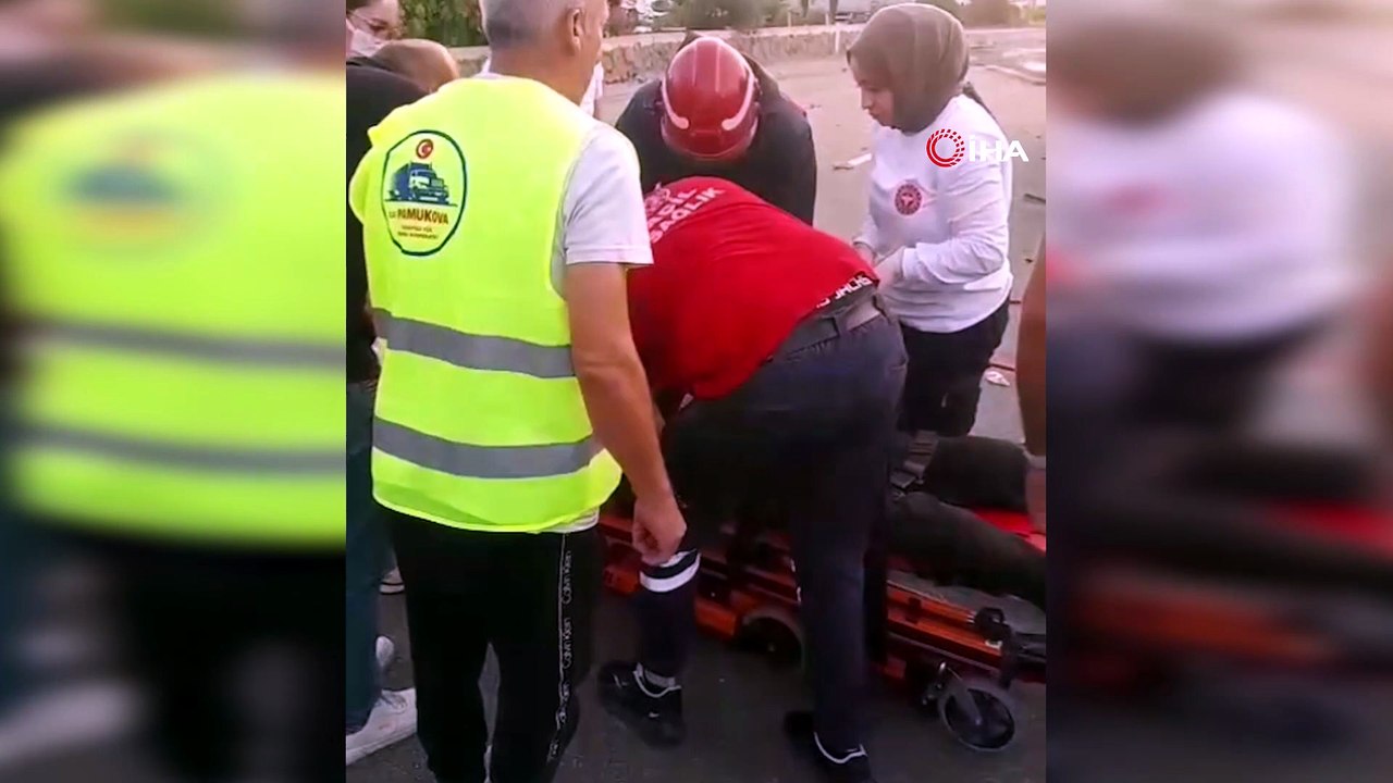 Tır önce akaryakıt istasyonu duvarına sonra ref...