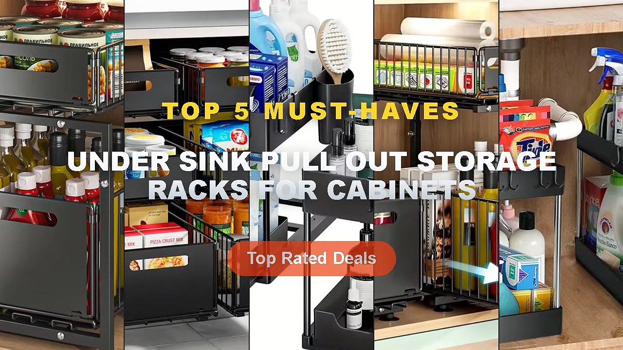 Best Under Sink Pull Out Storage Racks For Cabinets on AliExpress | Review - 1/2 Pcs Under Sink Storage Organizer 2 Tier...