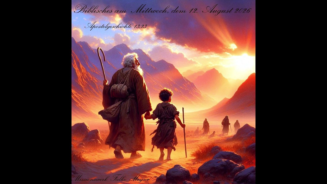 Biblisches am Mittwoch, dem 12. August 2026, zu Apostelgeschichte 13,23