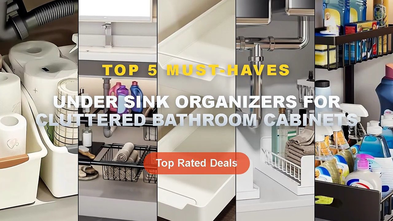Why Everyone Is Buying Under Sink Organizers For Cluttered Bathroom Cabinets - Under Sink Organizer, Pull Out Cabinet Or...