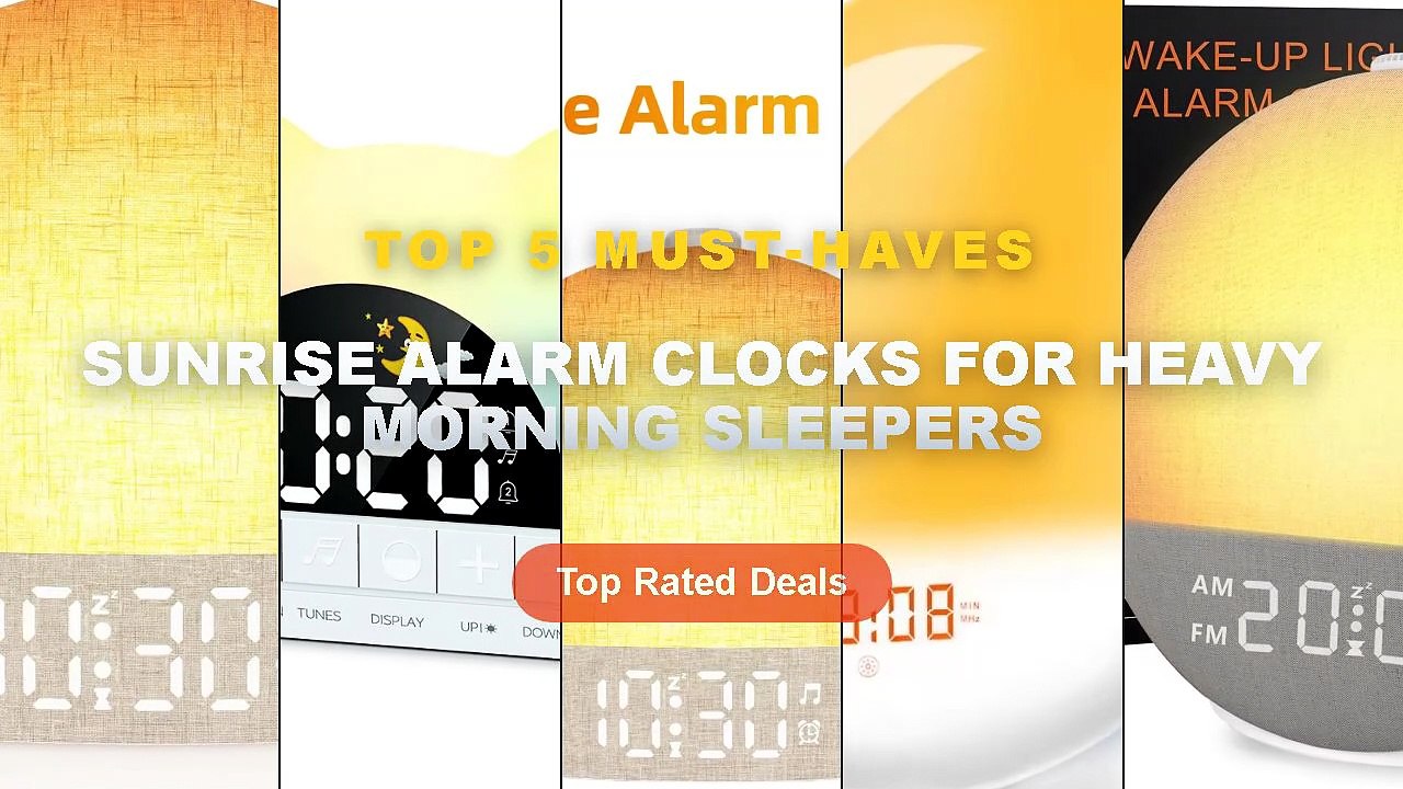 Sunrise Alarm Clocks For Heavy Morning Sleepers: Top 5 Best Sellers - Wake Up Light Sunrise Alarm Clock White Noise Soun...