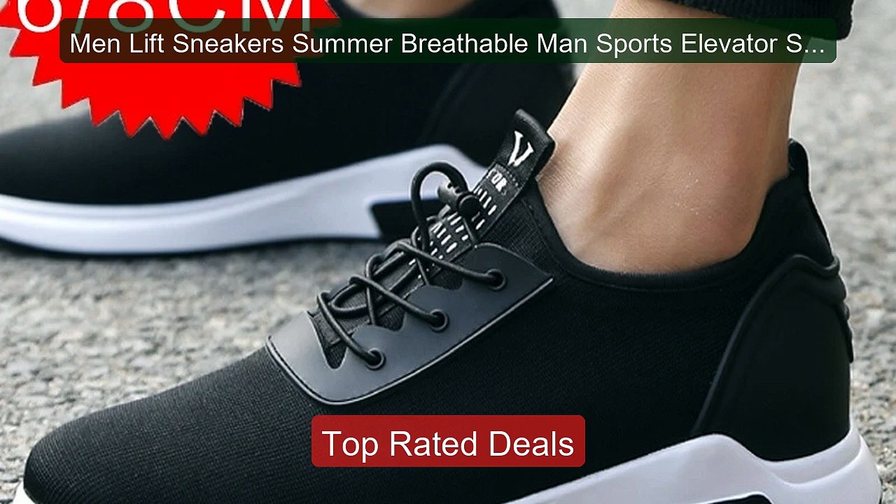 Men Lift Sneakers Summer Breathable Man Sports Elevator Shoes ... -- Best Buy 2026 | Great Quality!