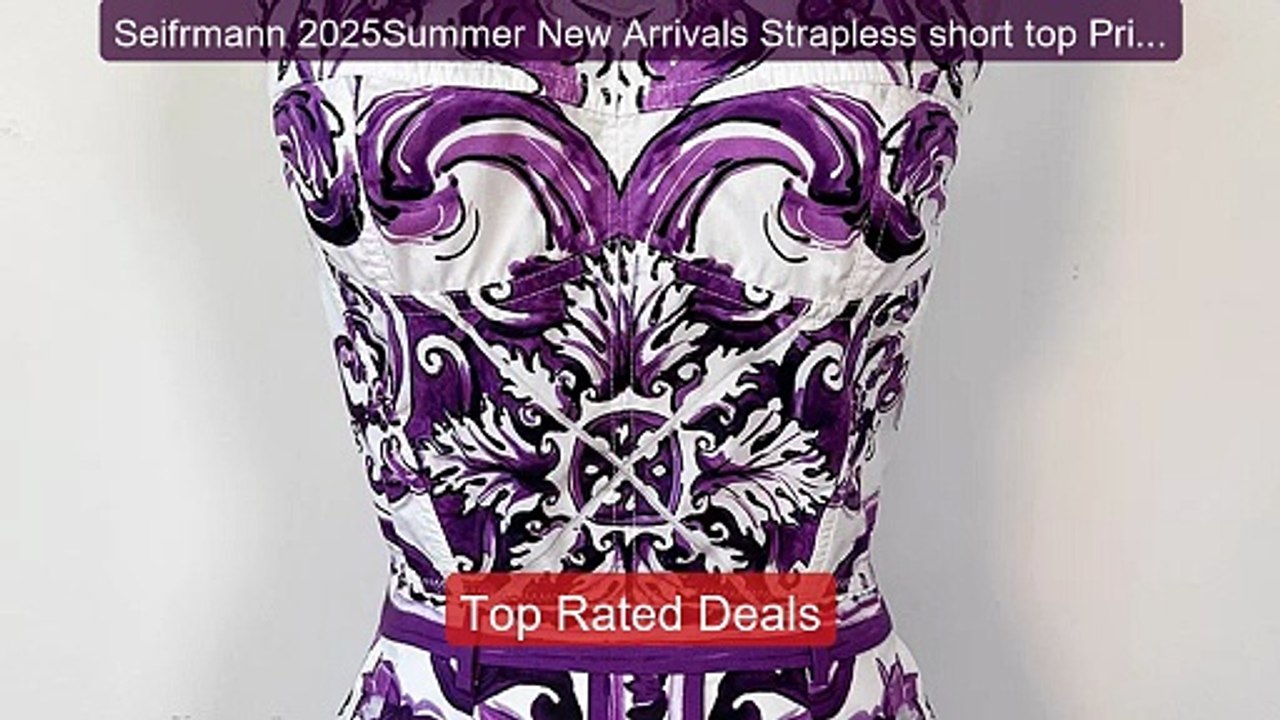 Seifrmann 2025Summer New Arrivals Strapless short top Printed... -- Amazing Value 2026 | Must Have!