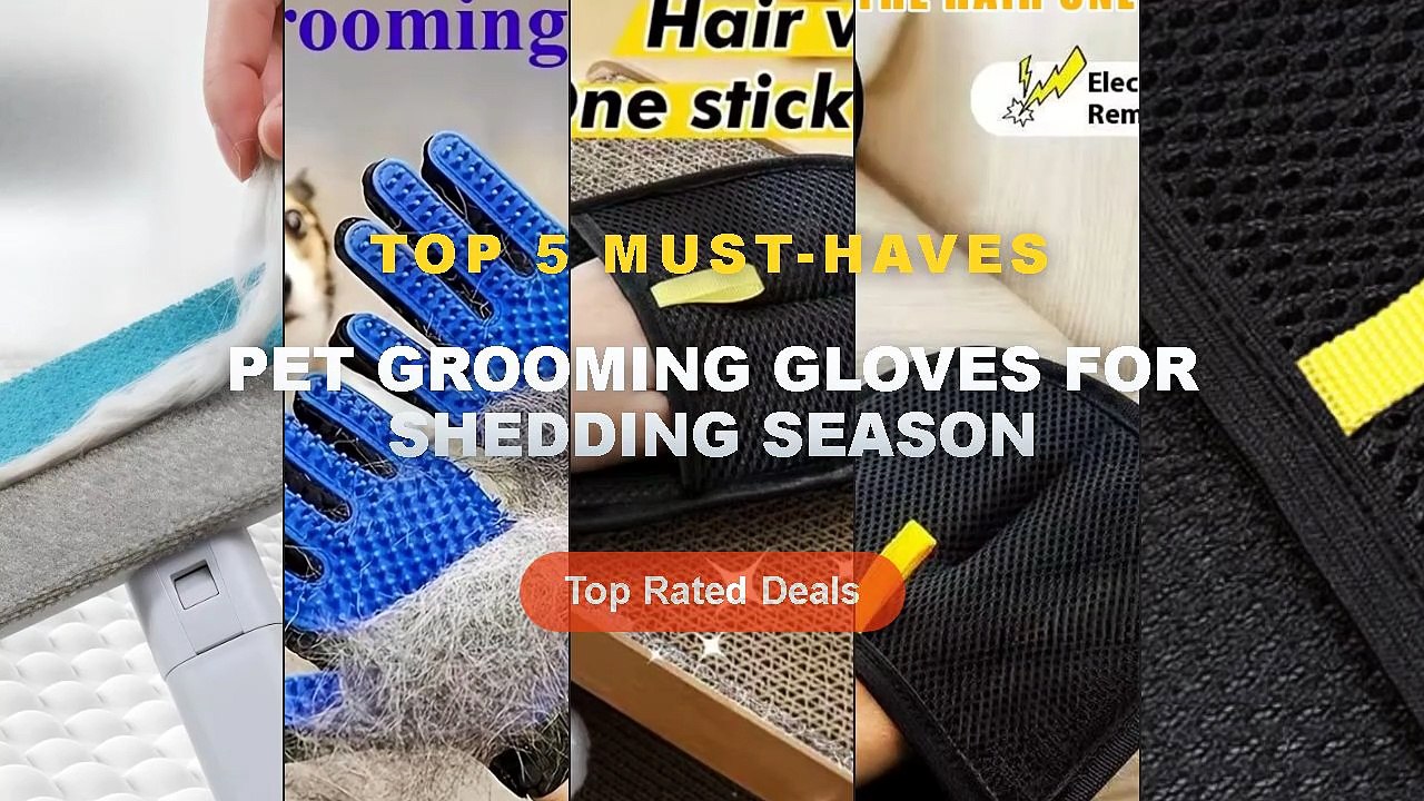 Top 5 Best Pet Grooming Gloves For Shedding Sea...