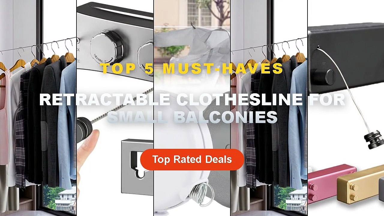 Amazing Retractable Clothesline For Small Balco...