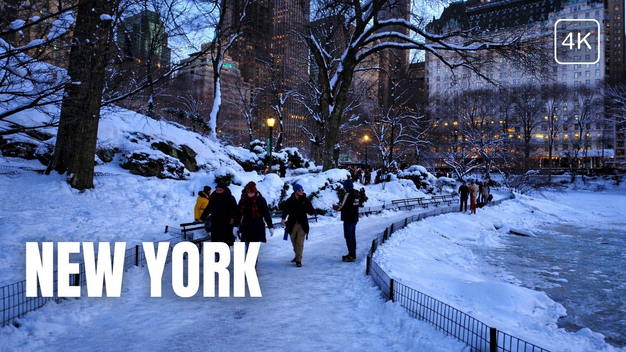 Central Park Snow Walk ❄️ | February’s Last Snow in NYC | 4K Walking Tour