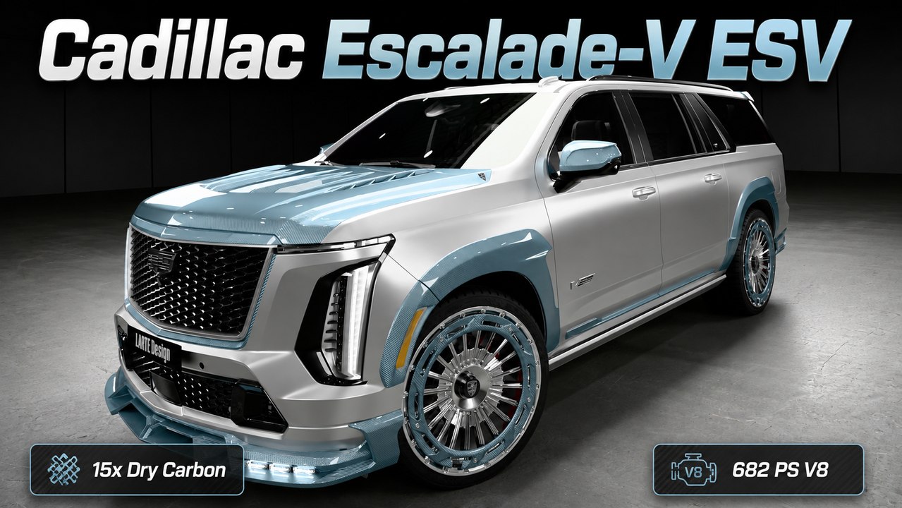 Cadillac Escalade-V ESV: 682 PS treffen auf Ice Carbon