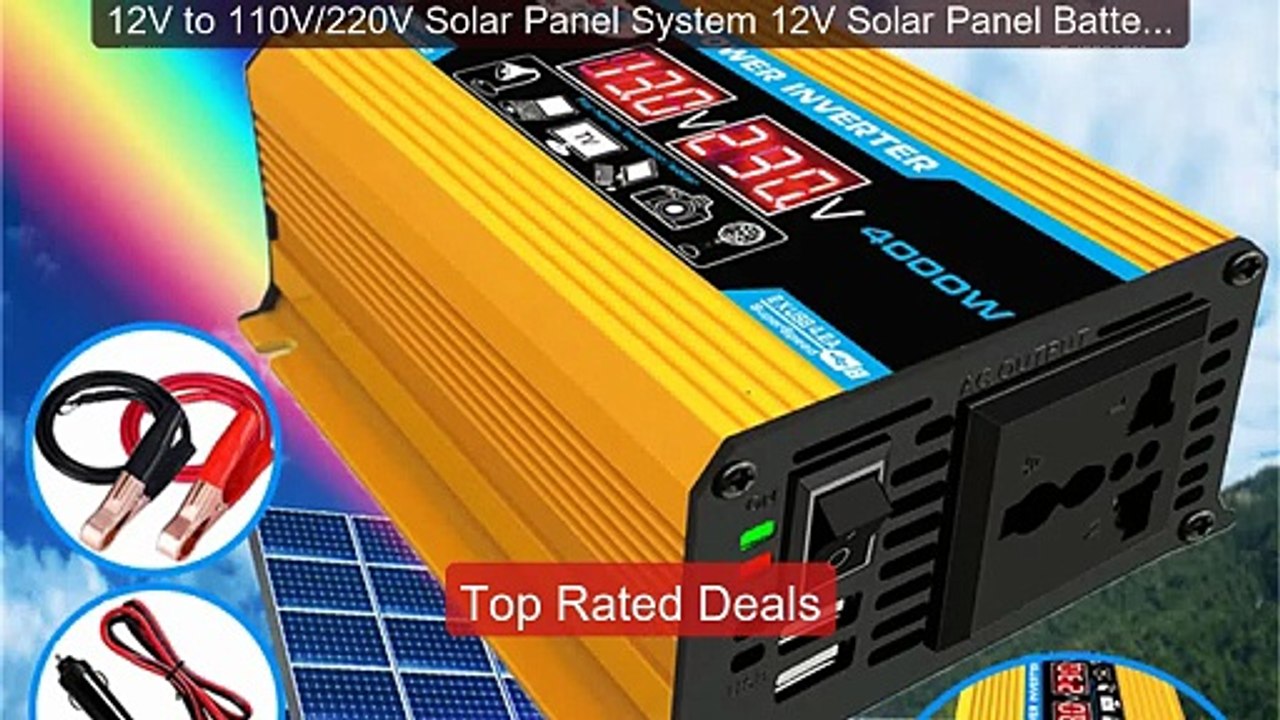 12V to 110V/220V Solar Panel System 12V Solar P...