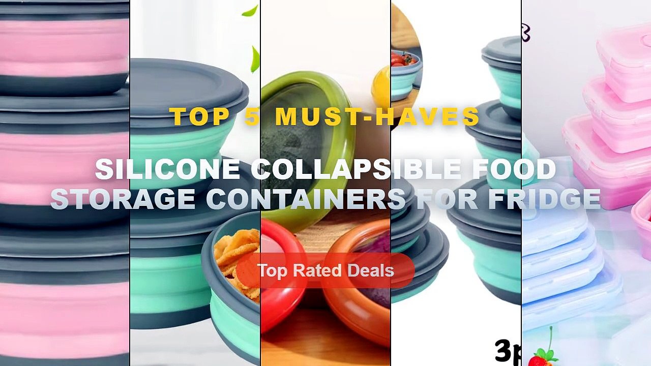 Don't Buy Silicone Collapsible Food Storage Containers For Fridge Before Watching This! - 3Sizes Silicone Collapsible Lu...