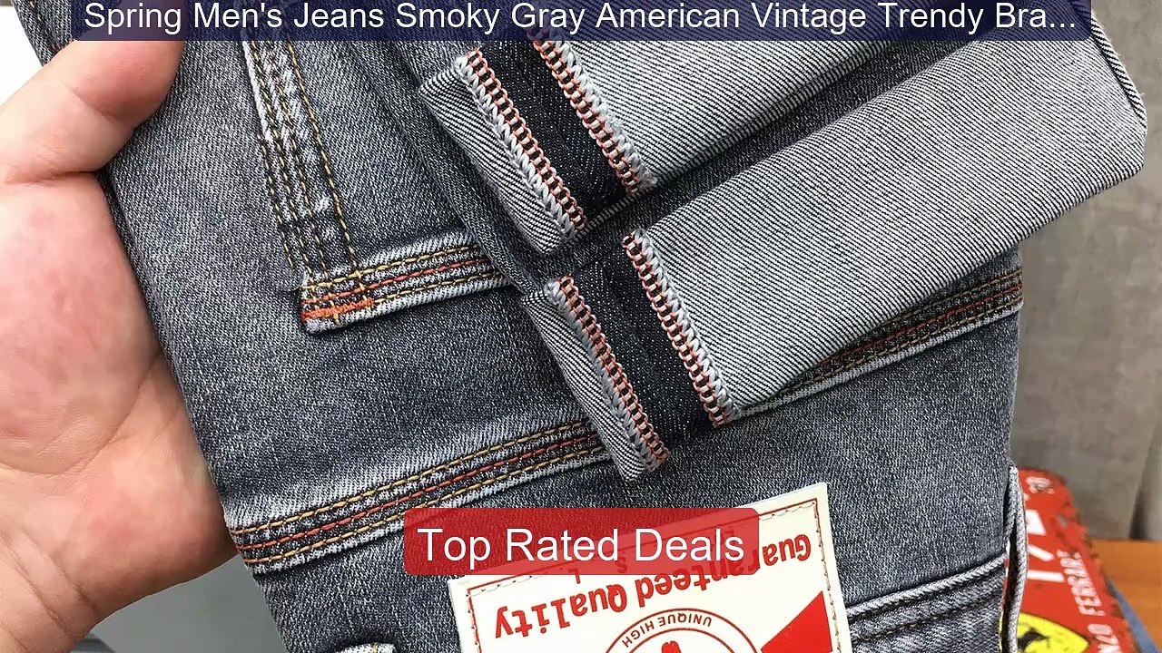 Spring Men's Jeans Smoky Gray American Vintage...