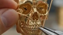 Amazing Gold Wire Human Skeleton #wireart #skeleton #handmade