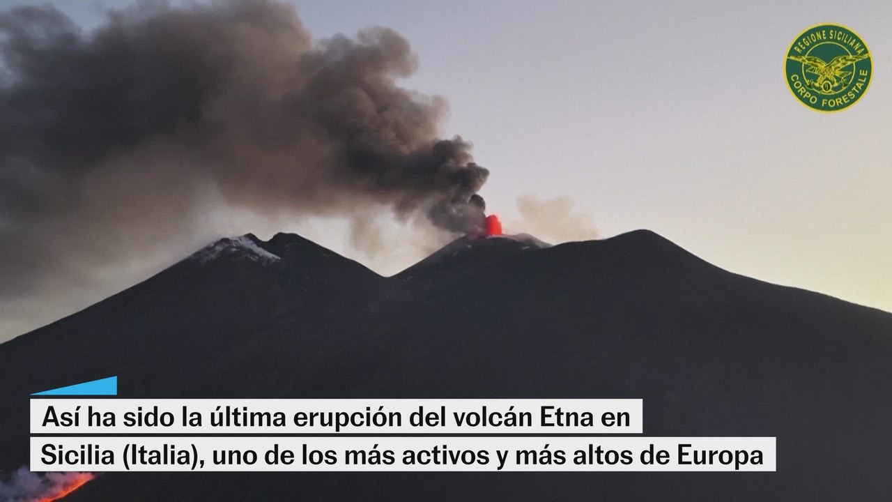 Las imágenes de la última erupción del volcán Etna en Sicilia (Italia)