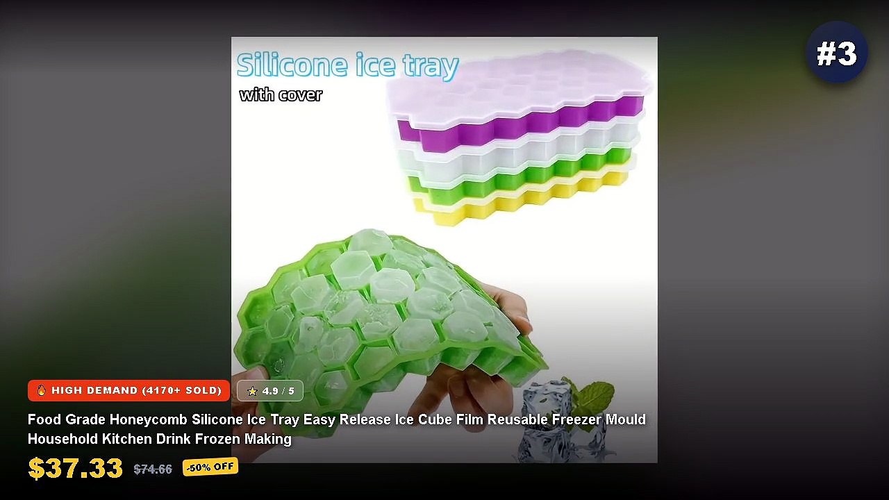 Why Everyone Is Buying Silicone Ice Cube Trays For Iced Coffee - 4/6/8/15 Grid Big Ice Tray Mold Giant Jumbo Large Food ...