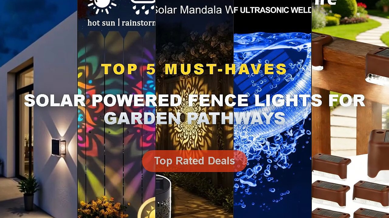 Why Everyone Is Buying Solar Powered Fence Lights For Garden Pathways - 4/8/12Pcs Solar Deck Lights Outdoor Waterproof L...