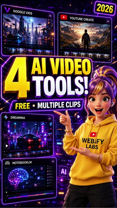 Top 4 FREE AI Video Generator Tools To Make Com...