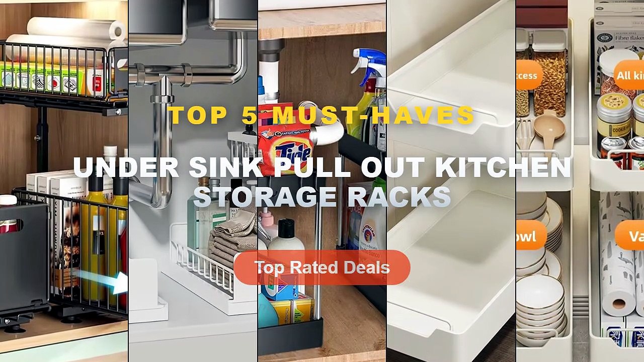 Why Everyone Is Buying Under Sink Pull Out Kitchen Storage Racks - Cabinet pull out basket pull out kitchen storage rack...