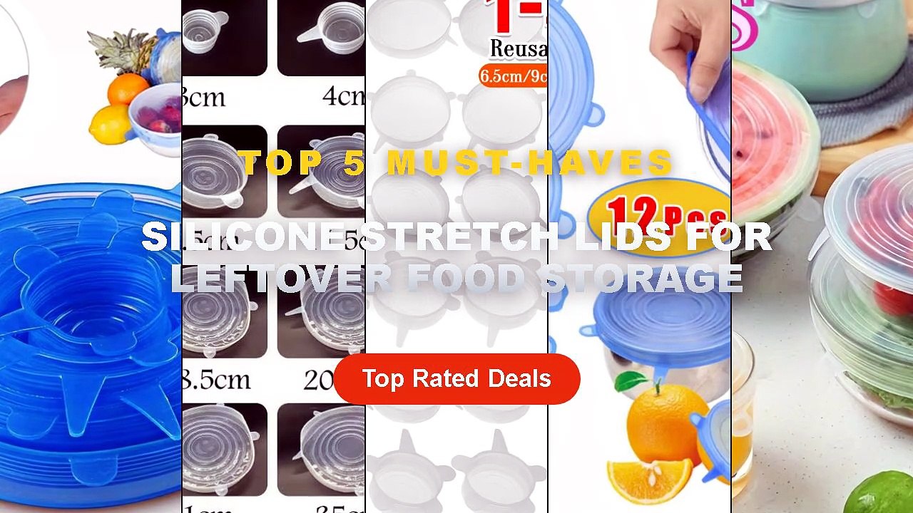 Silicone Stretch Lids For Leftover Food Storage: Top 5 Best Sellers - 6pcs Silicone Bowl Lids, Flexible Sealed, Elastic ...
