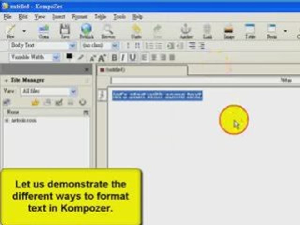 Kompozer Tutorial 1 | Netosis.com