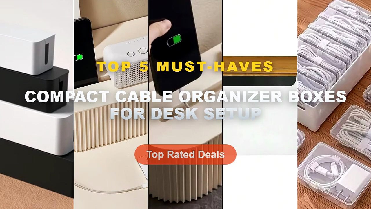 Best Compact Cable Organizer Boxes For Desk Set...