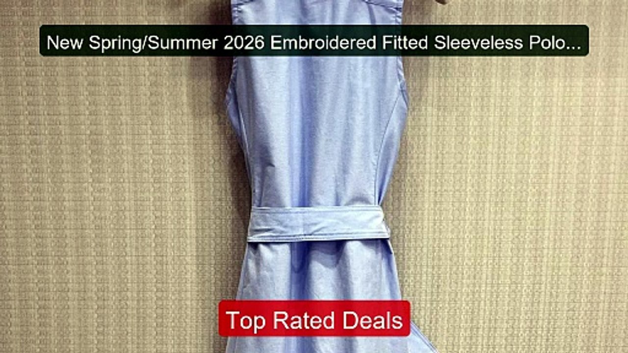 New Spring/Summer 2026 Embroidered Fitted Sleeveless Polo Dres... -- Best Buy 2026 | Great Quality!