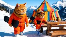 Mama Cat Trims Fur on the Farm and Makes Tiger Hat For Kittens At Home🐾🎩🐯_2