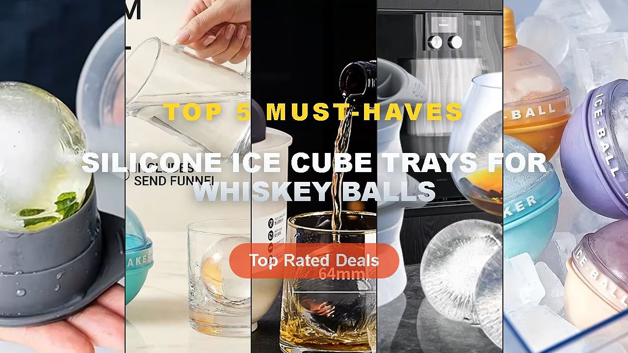 Silicone Ice Cube Trays For Whiskey Balls: Top 5 Best Sellers - Silicone Ice Ball Maker Hockey Mold Round Reusable Cube ...