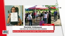 Reacción de vecinos de San Isidro tras visita de diputadas | Daniela Vázquez