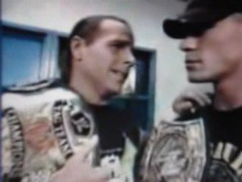 shawn michaels & cena avant le match contre mvp & kennedy
