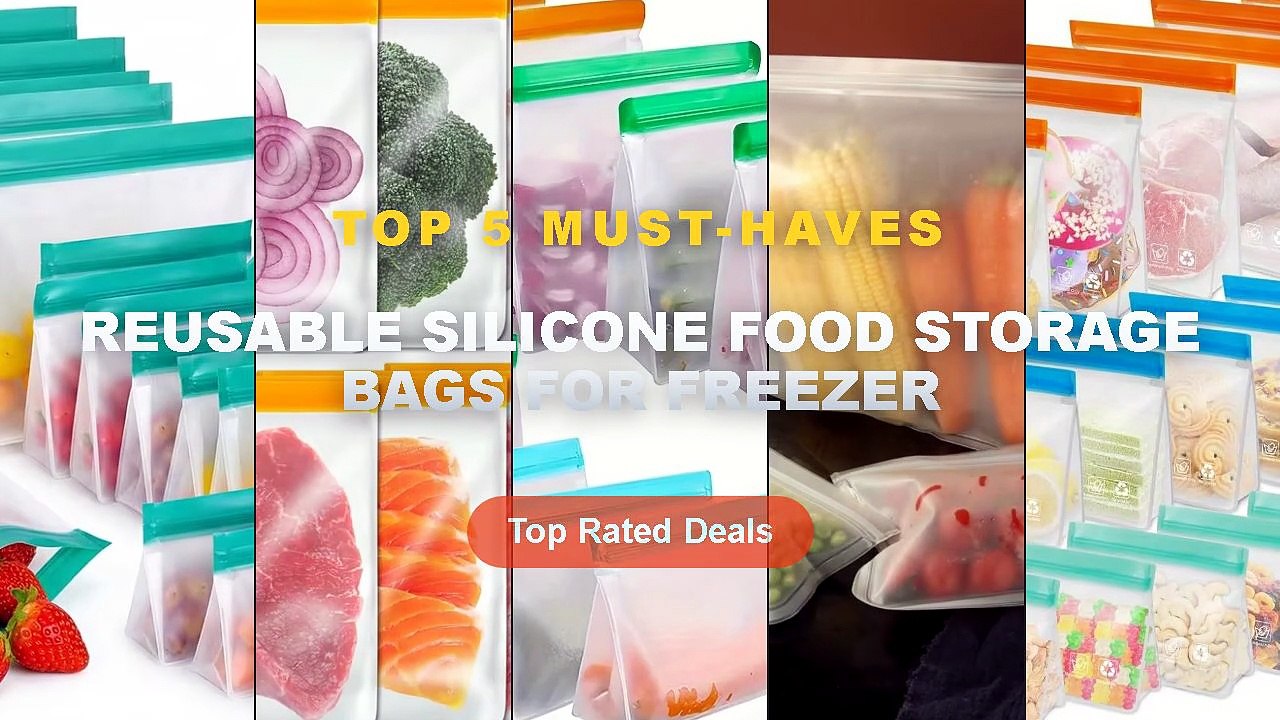 Cheap & Best Reusable Silicone Food Storage Bags For Freezer Unboxing & Review - 15 Pack Reusable Freezer Bags Leakproof...