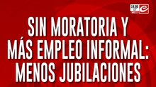 Sin moratoria y más empleo informal: menos jubilaciones