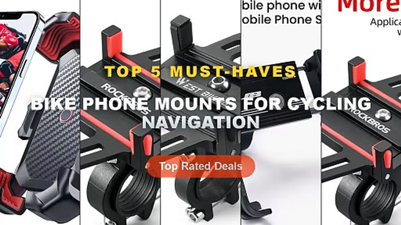 Amazing Bike Phone Mounts For Cycling Navigation You Need To See - ROCKBROS Bike Phone Holder Aluminum Alloy Bike Stand ...