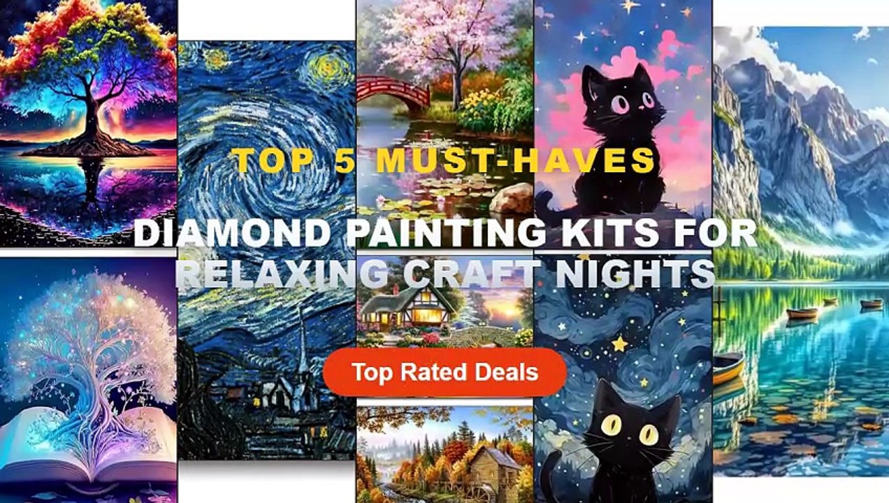 Ultimate Guide to the Best Diamond Painting Kits For Relaxing Craft Nights - Huacan Landscape Diamond Painting Mountain ...