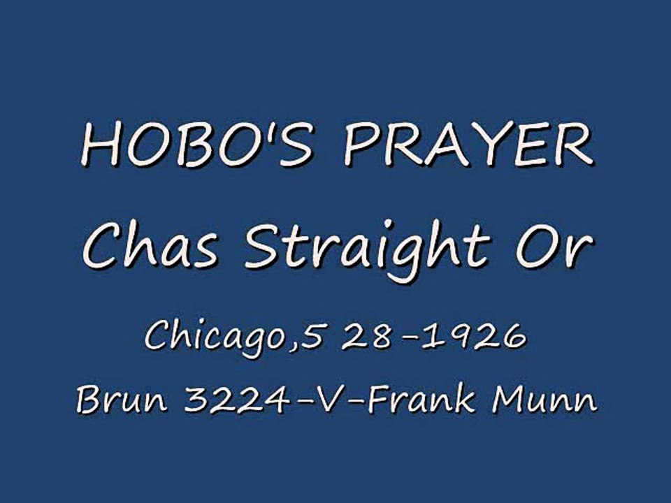 HOBO'S PRAYER-Charley Straight Orchestra