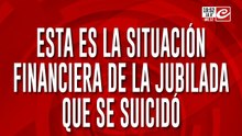 Esta es la situación financiera de la jubilada que se arrojo al Roca