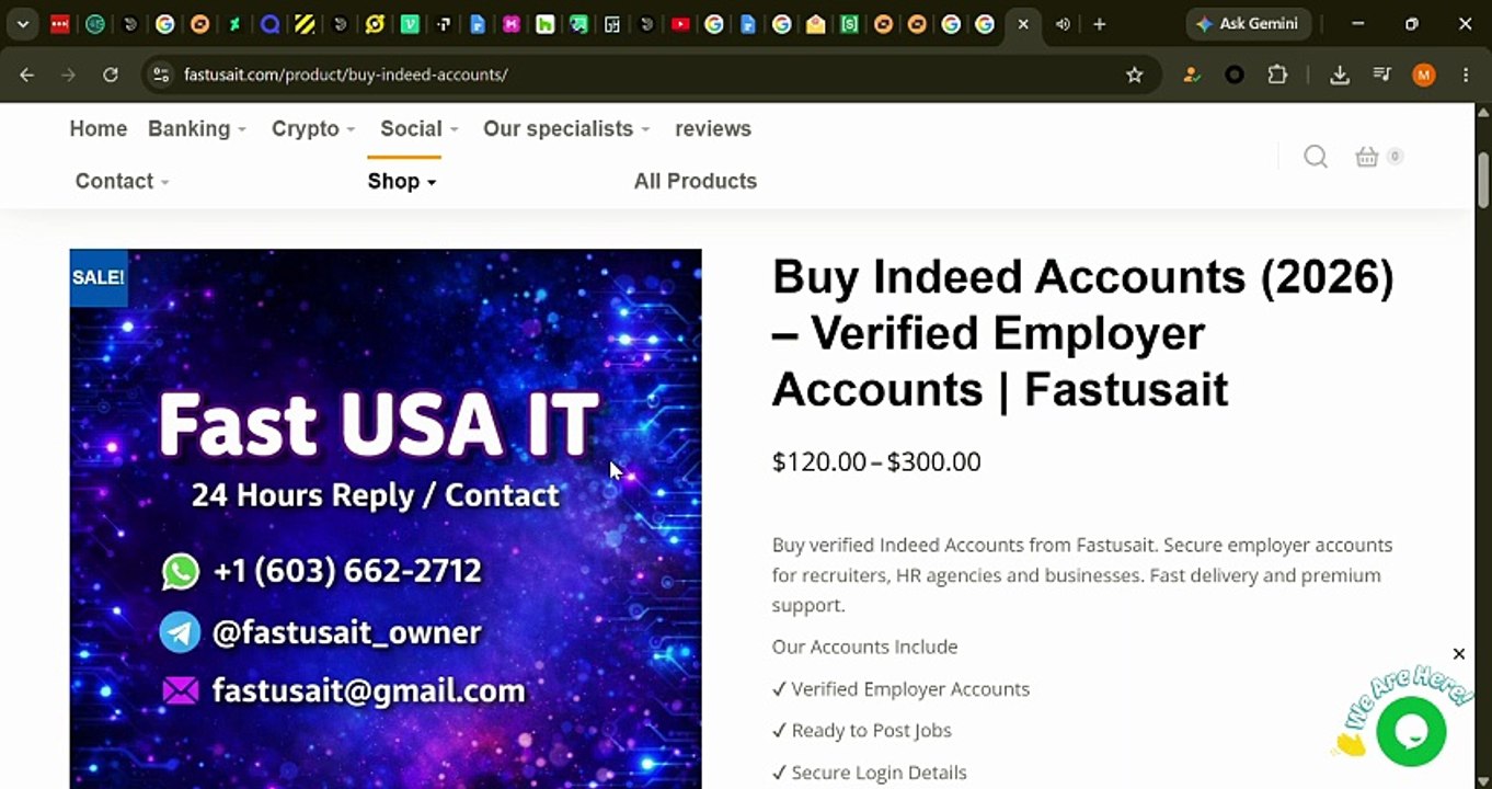 Buy Authentic Indeed Employer and Job Seeker Profiles