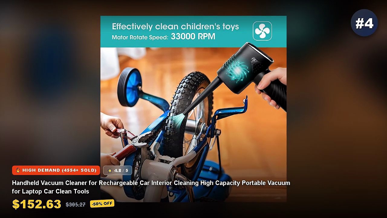 Rechargeable Handheld Vacuum Cleaners For Car Interior: Top 5 Best Sellers - Car Interior Dust Cleaner, Rechargeable Han...