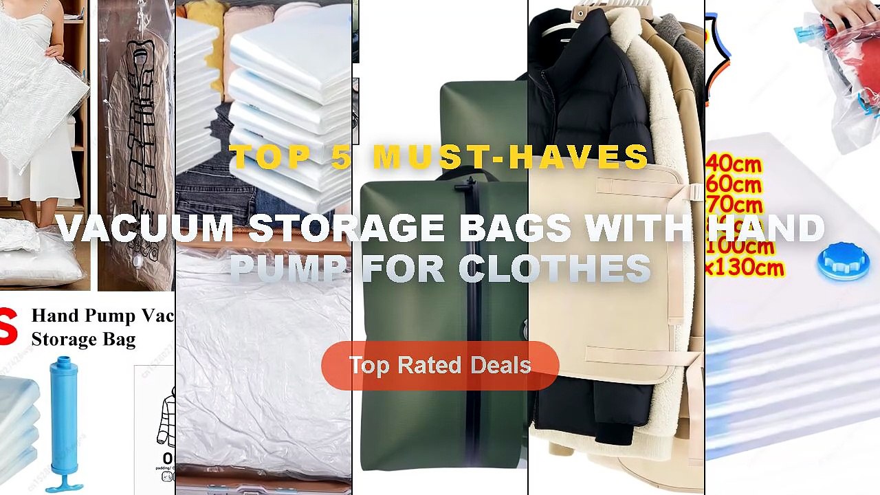 Best Vacuum Storage Bags With Hand Pump For Clothes on AliExpress | Review - 1 24Pcs Reusable Vacuum Storage Sealing Bag...